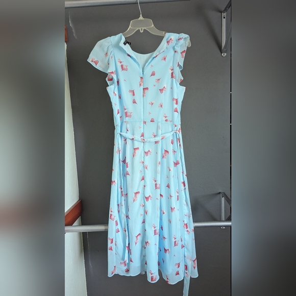 Banana Republic FLUTTER-SLEEVE MIDI DRESS - Picture 2 of 2